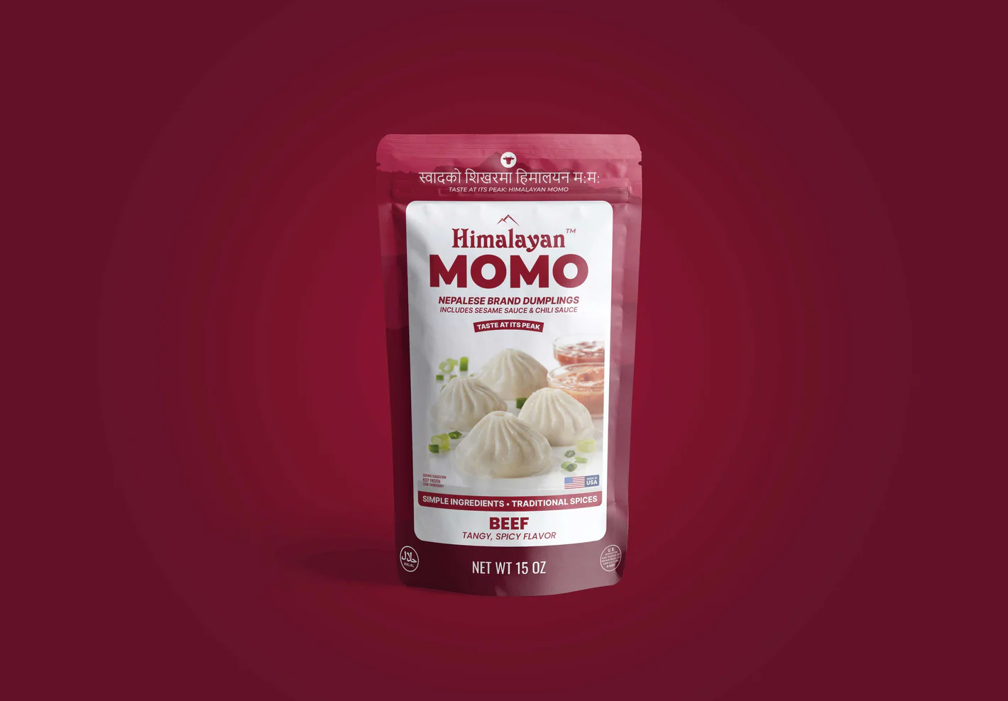 Beef Momos packaging