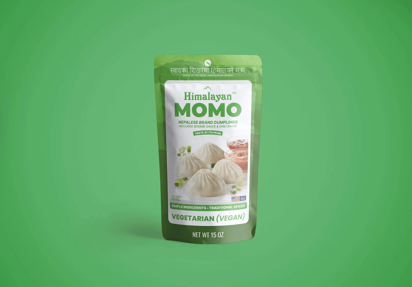 Vegetable Momos (Vegan) packaging