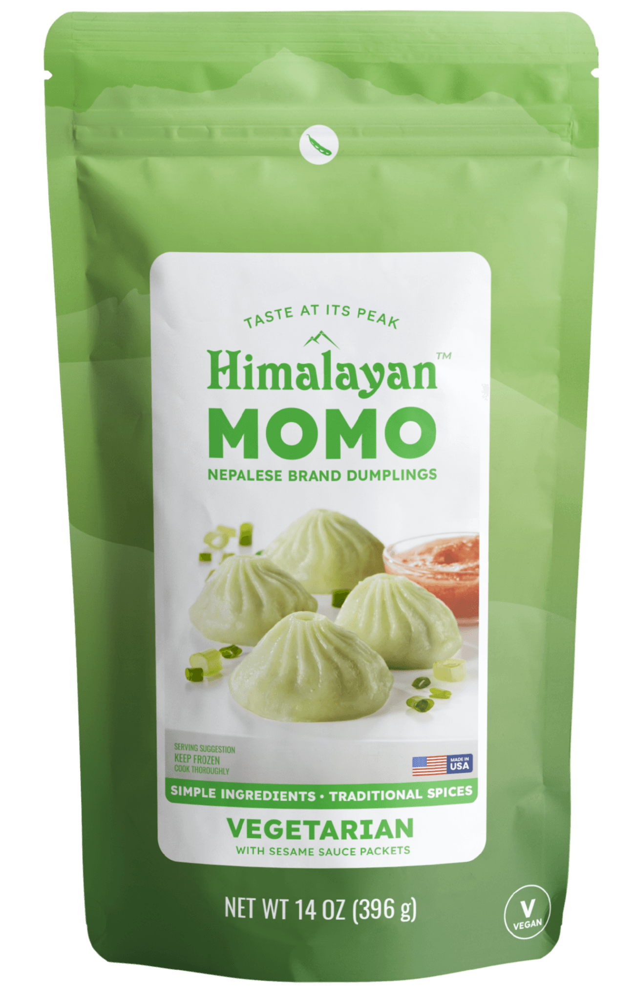 Vegetable Momos (Vegan) packaging